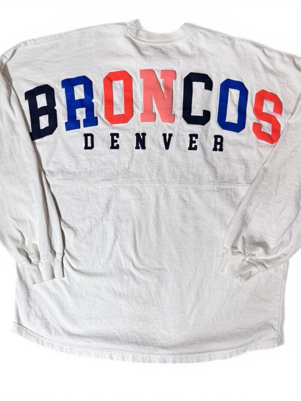 Denver Broncos White Long Sleeve Team Tee